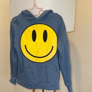 Ocean Drive Blue Sweatshirt with Yellow Accent Unisex thin hoodie worn once